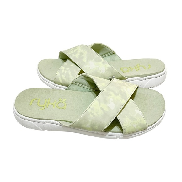 Ryka Slide Sandals Cross Band  Women’s Size 5 Excellent pre-owned conditi… - Picture 6 of 7